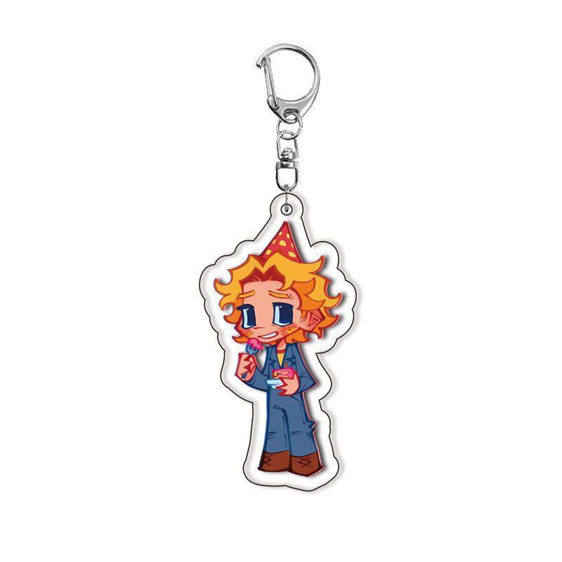 Game Mouthwashing Cory Jimmy Anya Daisuke Swansey Cosplay Keychain Kawaii Acrylic Pendant Keyring Key Chain Accessories Ornament