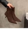 Fashion Women Sexy Pointed Toe Stretch Ankle Boots Short Botas Shoes Fashion Partys Stiletto High Heel Socks Botas  De Mujer 2025 New