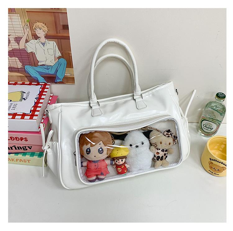 

Large capacity tote bag women s summer 2025 new versatile messenger multi-functional backpack білий