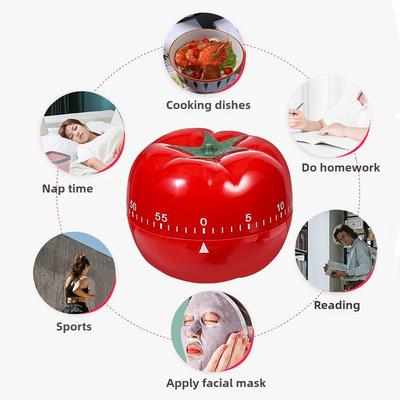Tomato Timer Electronic Kitchen Reminder Pomodoro Mechanical Countdown Alarm Kitchen Cooking Tool Game Timer Clock