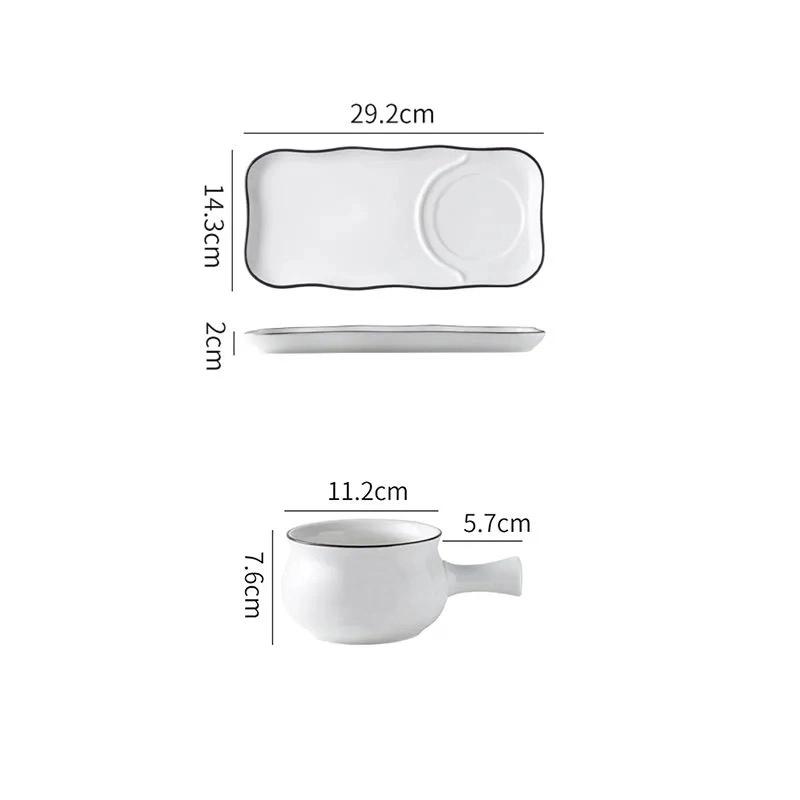 Keramisk middagsservise – Tallerkener og salatskåler til frokost og middag