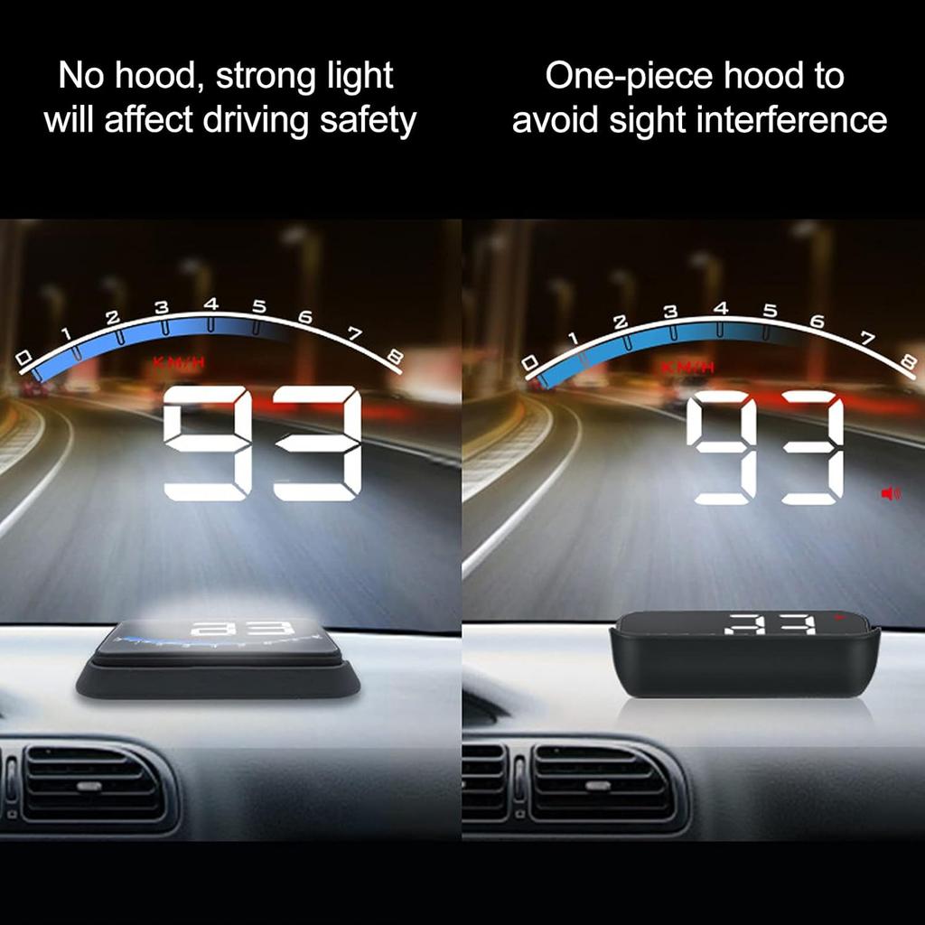 Head Up Display for Car, 3.5 Inches HUD OBD2 Head-Up Display, Digital Speedometer for Car Hud Display Windshield Used for Overspeed Warning, Battery
