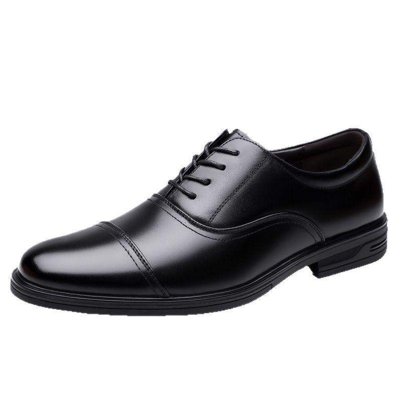 Men's shoes autumn new business dress men's leather shoes men's leather breathable three joint soft sole versatile cowhide shoes