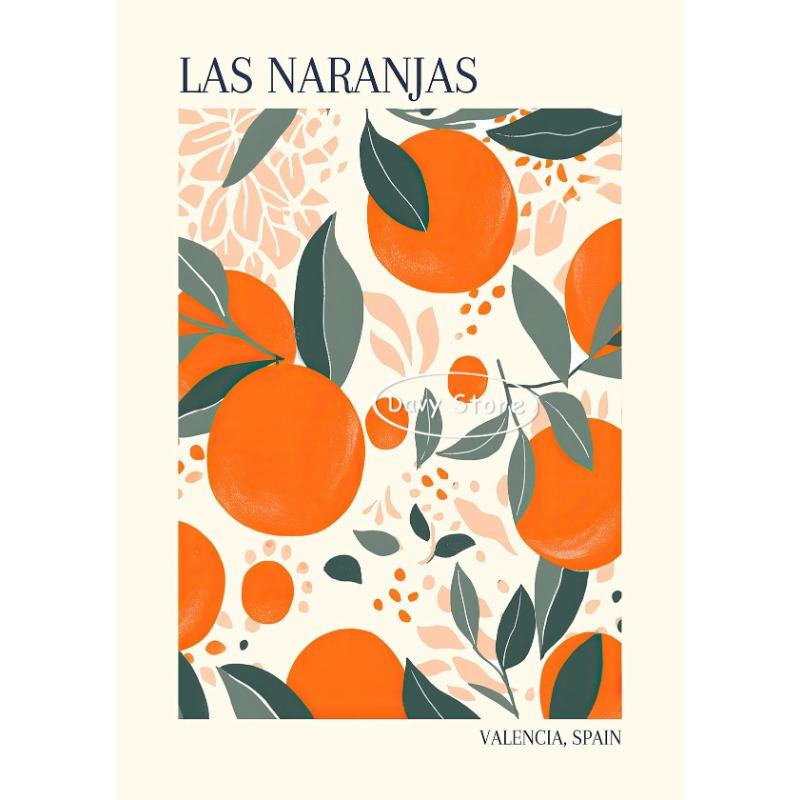 Boho Kitchen Fruit Citrus Lemon Orange Posters Prints Canvas Painting Botanical Wall Art Pictures for Living Room Home Decor