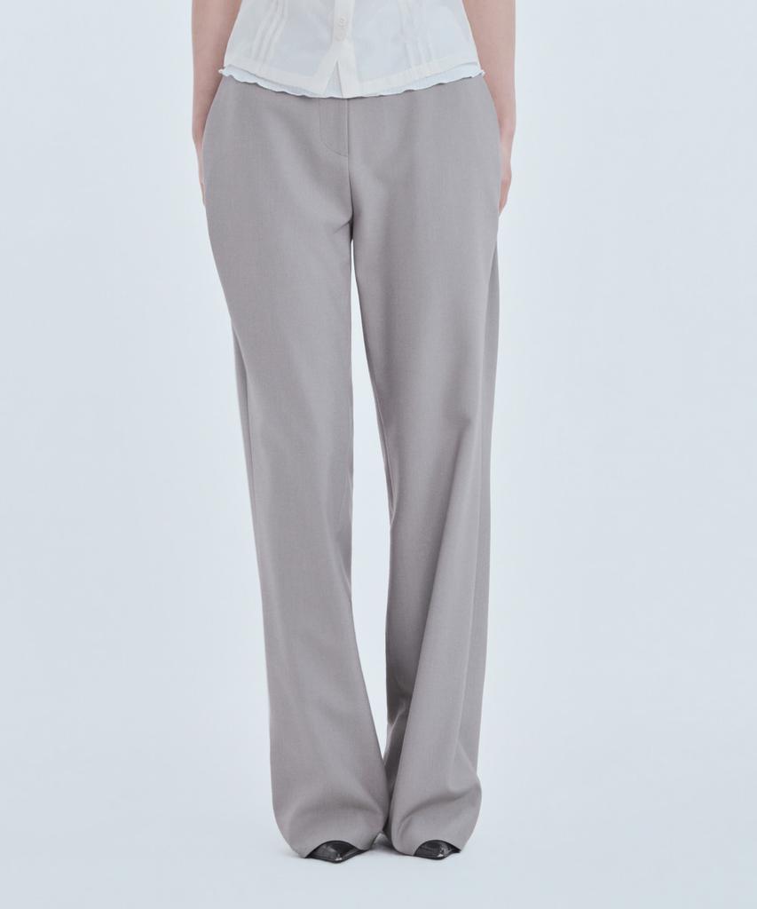 Mausolleum Emma Straight Fit Slacks - Ash Beige