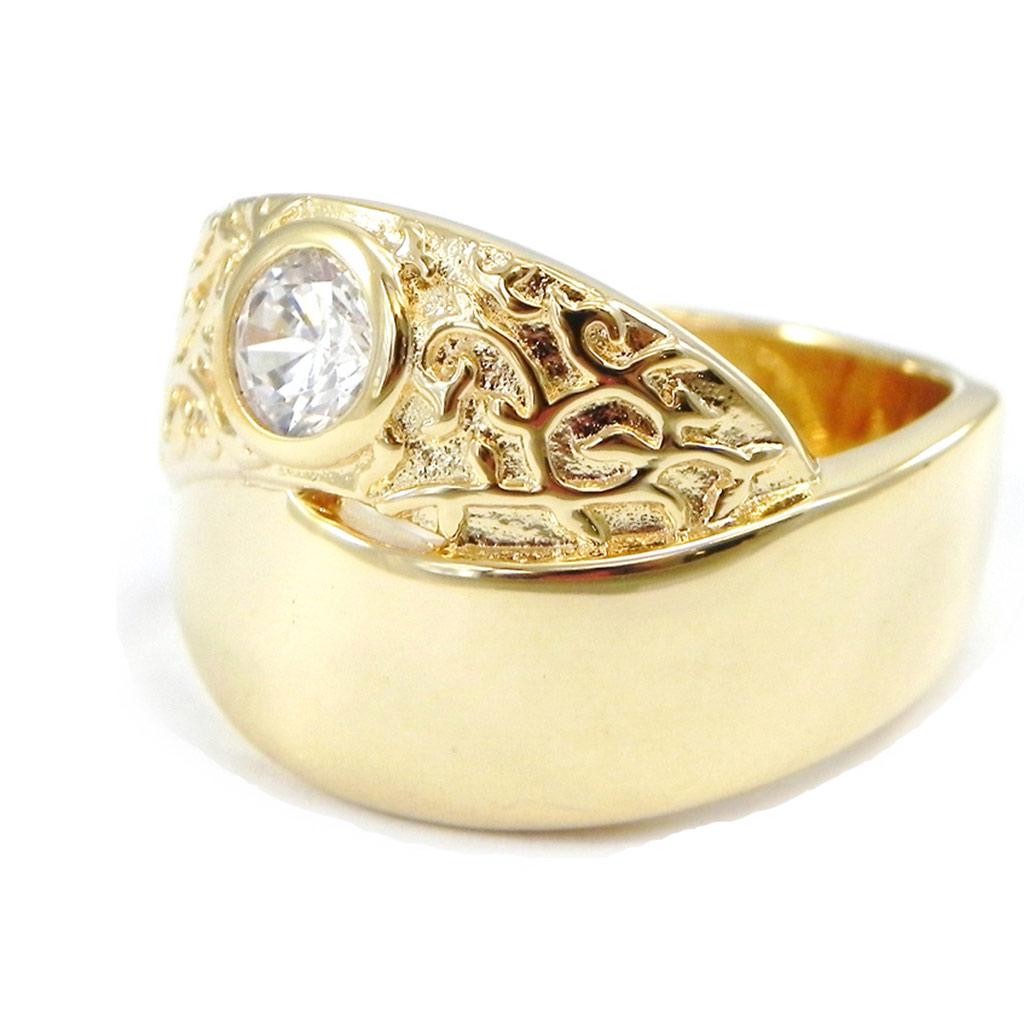 Ring Gold Plated 'Dreams' White