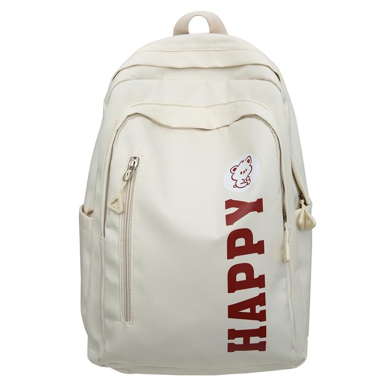 College Style Backpack Large Capacity Letter Printed Backpack Campus Student School Bag