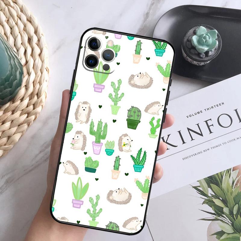 

Hedgehog and Balloon Soft Case For iPhone 16 Pro Max 13 12 Mini XS Max X XR 11 15 Pro Max 14 Plus Back Cover iPhone 13Pro MAX