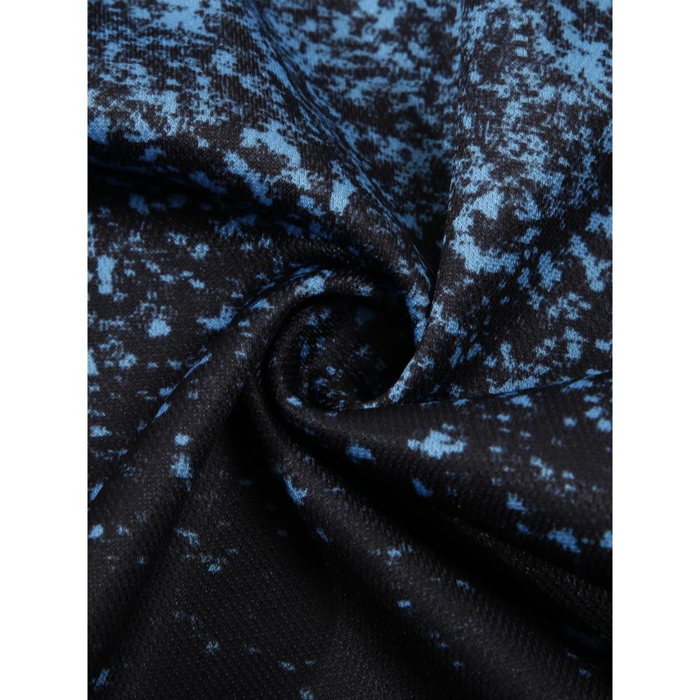 Casual Pocket Button Men's Printed Polo Shirt