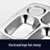Yutai 304 Stainless Steel Six-Compartment Dinner Plate