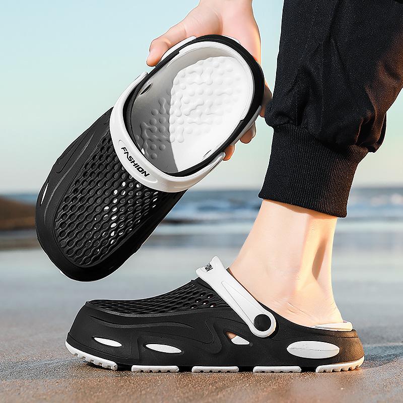 Slippers men's 2025 summer new men's outdoor sports leisure fashion simple wind bag head wear-resistant beach sandals