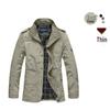 Giacca a vento da uomo taglie forti slim fit di media lunghezza 2026 - Trench casual in cotone per primavera/autunno