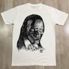 Aroundtheneck Horror Face Printed Shortsleeved American Retro High Street Tshirt Made Of Cotton