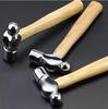 Small Round-head Hand Hammer, Wooden Handle Hammer, Steel Ball Head Hammer, Portable Compact Hammer, Carpenter's Hammer, Metalworking Hammer