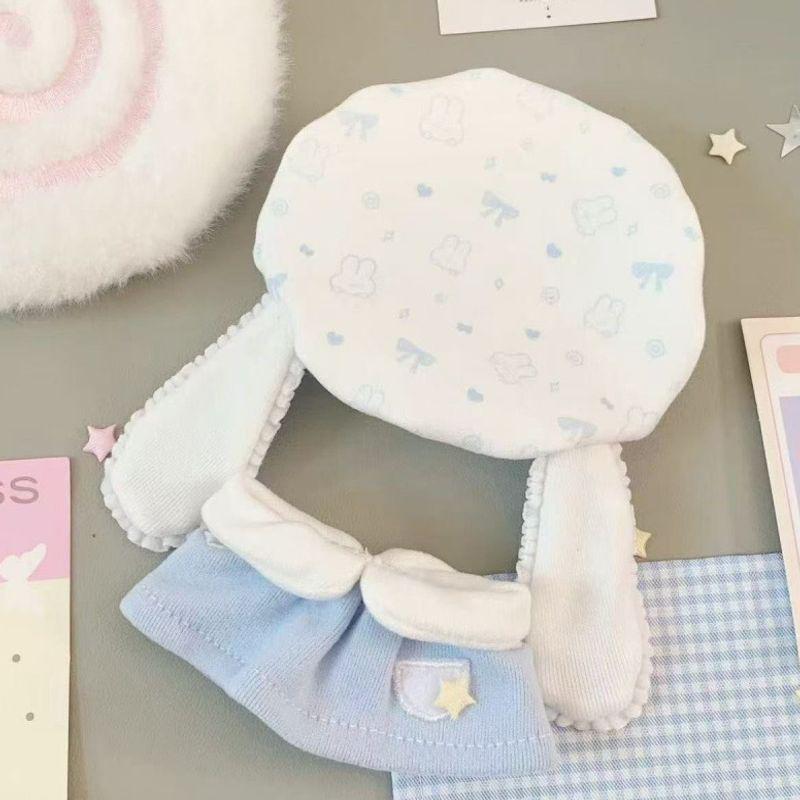 10cm Winter Bunny & Blueberry Peach Dodo Cotton Plush Doll with Replaceable Clothes