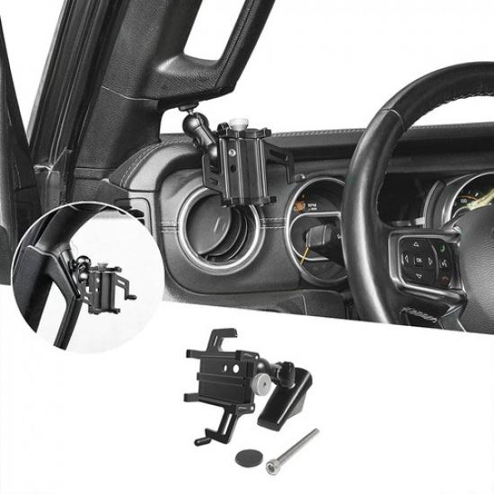 Grab Handle Phone Holder Mount Adjustable Anti-Shake for Jeep Wrangler JL JLU JT