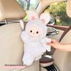 Cartoon Plush Car Tissue Holder - Cute Hanging Pull-out Tissue Box