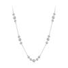 WOSTU Layered 925 Sterling Silver Cubic Zirconia Necklace For Women Sparkling Crystal Stacking Choker Links Vacation Party Gift