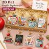 8pcs Inspirational Mini Key Chains Teacher Appreciation Bag Charm Key Ring  Souvenir