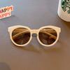2025 New Kids Cute Checker Panel Color Round UV400 Sunglasses Baby Girls Outdoor Sun Protection Sunglasses Children Sun Glasses