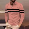 Long Sleeve Polo, Christmas Santa Reindeer Print, Festive Casual Top