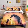 Penguin Family Art Decor Set Soft Comfortable Duvet Cover Bedding Set Included 1*Duvet Cover & 2*Pillowcases, Gift