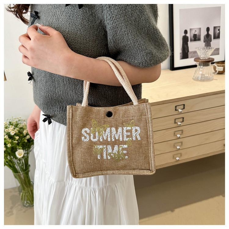 2024 New Canvas Small Bag Women's Tote Bag Street Fashion Commuter Casual Handbag