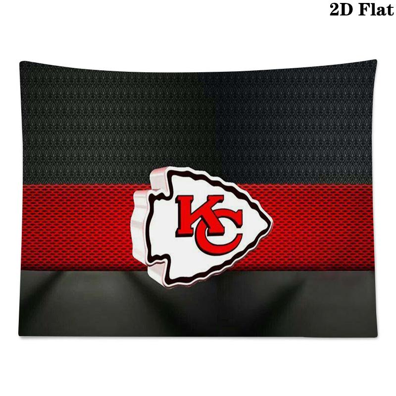 Kansas City Chiefs Wall Tapestry Aesthetic Wall Hanging Printed Fabric Blanket Decorative Tapestries for Bedroom Living Room Home Decor
