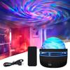 USB Star Projector Aurora Galaxy Night Light 5V 360° Rotating Ocean Wave Northern Light with Remote Control Bedroom Party KTV