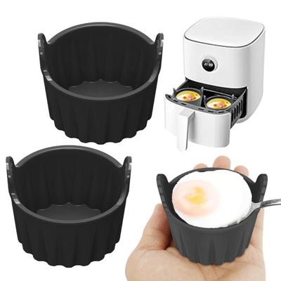 1/4Pcs Air Fryer Egg Molds Silicone Baking Cups Easy Release Non Stick Baking Mold with Handle Food-Grade Reusable Kitchen