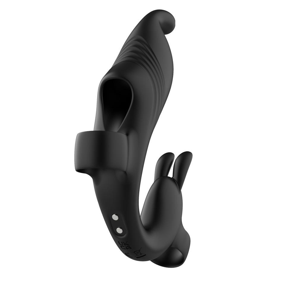 Rabbit Finger Vibrator for Clitoral and G-Spot Stimulation Adult Sex Toy with 10 Vibration Modes Female Masturbation and Couples' Sex Toy