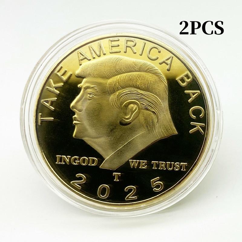 1/2pc Trump 2025 Commemorative Coin American Eagle Commemorative Coin Trump Coins