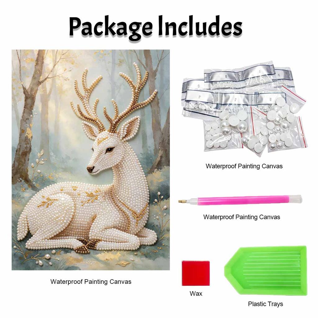 Pearl DIY Art Painting Majestic Deer Handcrafted Picture Indoor Wall Ornament Relaxing Leisure Hobby Exquisite Home Decor Gift