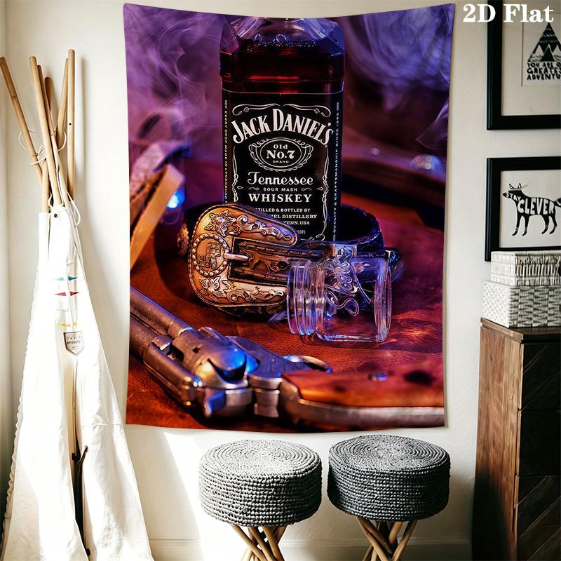 Jack Daniel'S Timeless Classic Tapestry Wallmounted Background Cloth Background Wall Hanging Cloth Wall Decoration Atmospheric Background Cloth