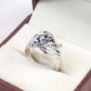 Moissanite Oval Cut Gemstone With 925 Sterling Silver Ring For Men's #B305 JL375681959423