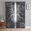 Nautical Octopus Retro Tulle Curtains For Living Room Sheer Curtain For Bedroom Kitchen Blinds Voile Curtains