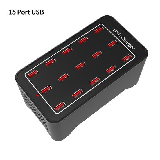 Multi-port Charger 100W Anti-corrosive Automatic Recognition Intelligent Cooling UK Plug 10/15/20/25/30 Ports