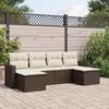 VidaXL Garden Lounge Set with Cushions 6 Pcs, Sofas with Adjustable Feet, Outdoor Furniture Set Patio Terrace, 3251660