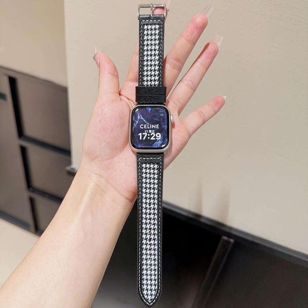 

Leather strap For Apple watch band 44mm 45mm 41mm 40mm 49mm 42mm 38mm 45 44mm correa bracelet iWatch series 9 3 456 SE 7 8 ultra 38mm 40mm 41mm