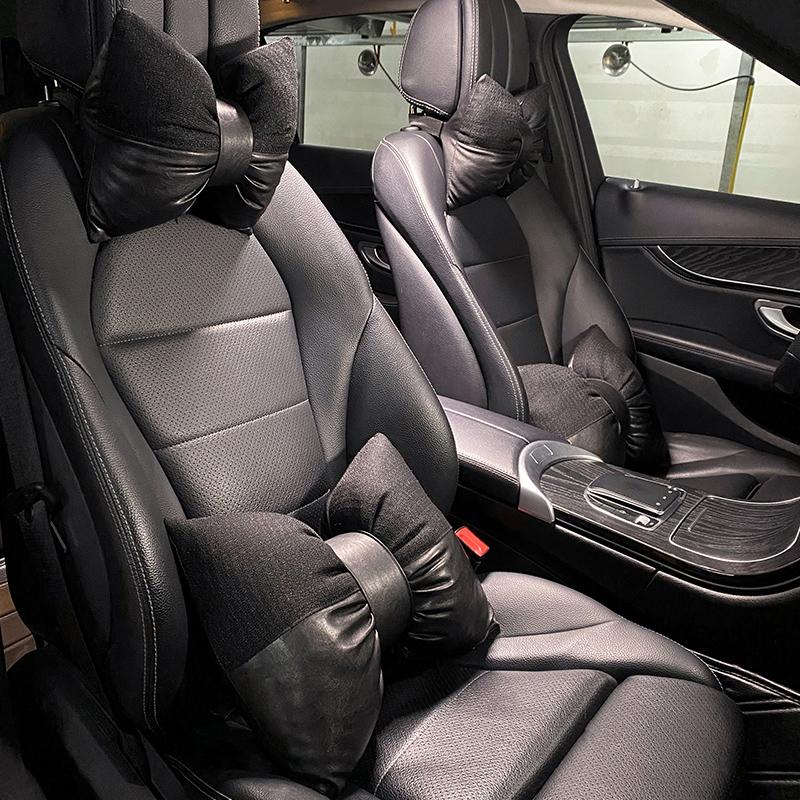 

2023 Новое поступление Кожаный Лен Автомобильный Подголовник Шея Защита Подушки Четыре Сезона Универсальная Поясничная Опорная Подушка Автомобильная Шея