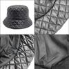 Ultra Light Down Cotton Rhombus Bucket Hat Warm Hat Winter Women Fashion Show Washbasin Hat Wild Hat Tide