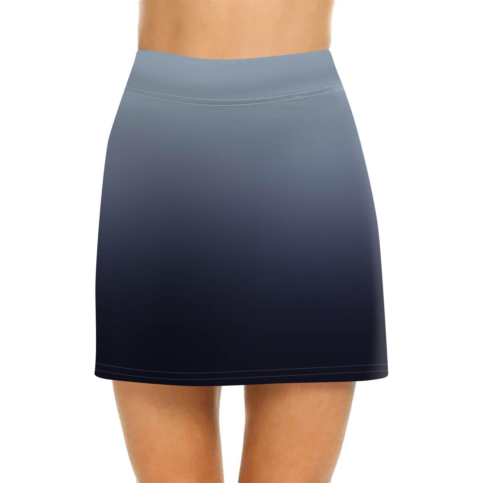 

Женская повседневная юбка с высокой талией и принтом, короткая юбка-полусолнце, спортивная юбка, плиссированная юбка L тёмно-синий