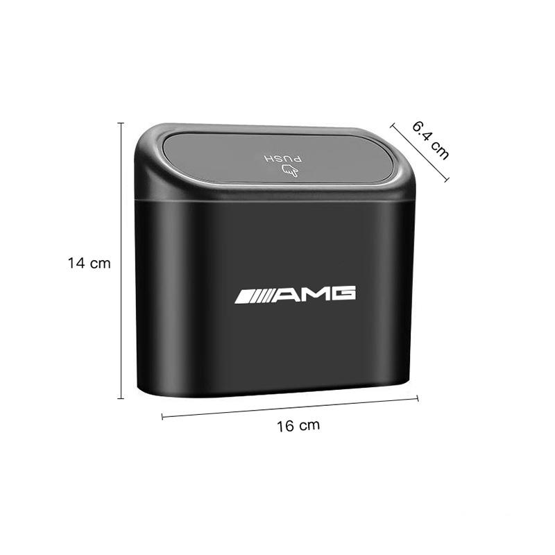 For Benz SW222Car Door Trash Can Garbage Bin Storage Box Auto Accessories For Mercedes Benz AMG GLE GLS CLA CLE GLC CLS GLA W223 W213 Stickers