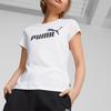 Puma Essentials Logo Tee Women Tops White 586295-02