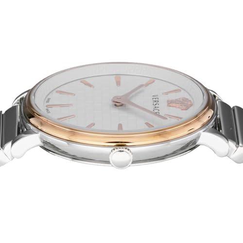 VERSACE Women's V Circle Watch VE8105022, Quartz Movement, Water Resistant, Sapphire Crystal, Stainless Steel