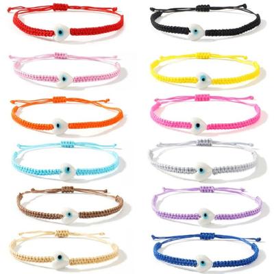 Elegant Braided String Wristband With Spiritual Eye Symbol Versatile Layering Jewelry for Everyday Outfits