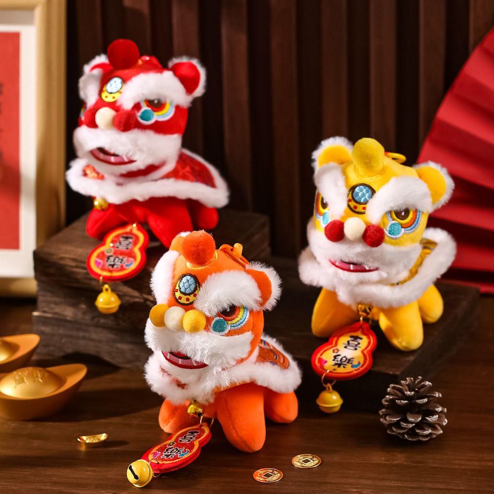 Bell Lion Dance Pendant Fortune Character Chinese New Year Gift  2026 Spring Festival