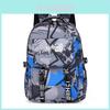 Chinese Pattern Nylon Casual Backpack For Middle School Students With Laptop Pocket For Daily Use