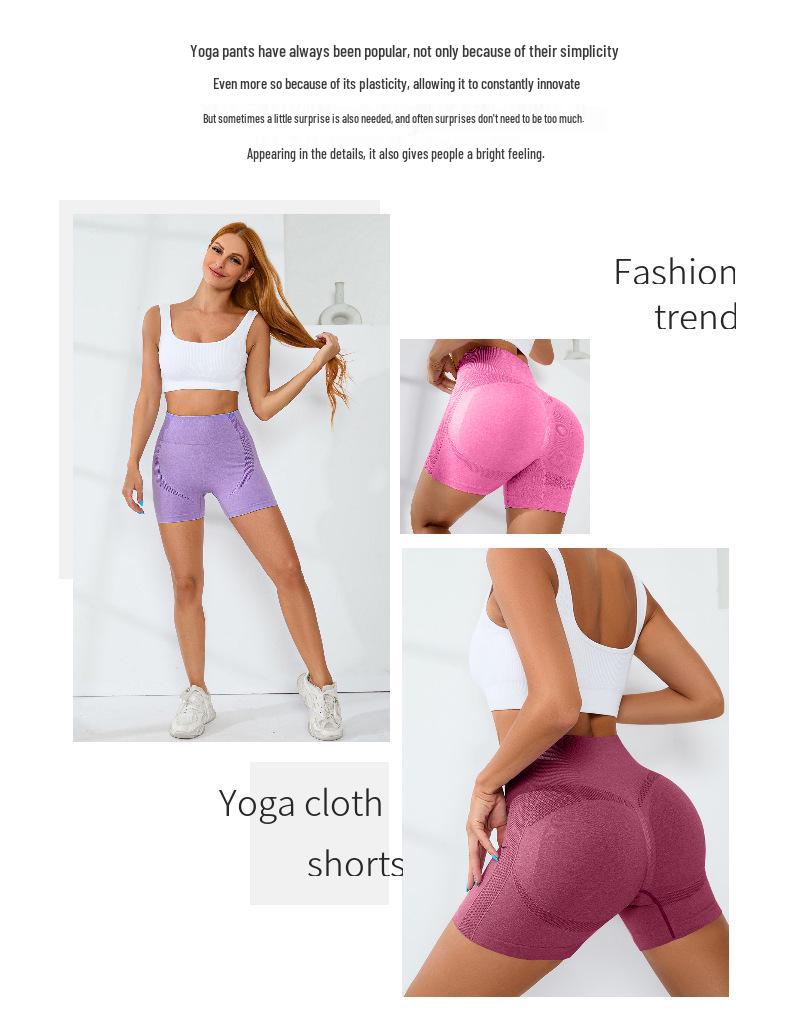 Women's Quick-Dry High Waist Seamless Yoga Shorts - Peach Butt Fit for Fitness and Running