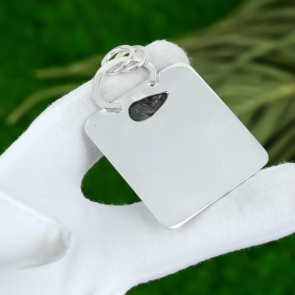 Daughters Day Sale Natural Geode Agate Druzy Anniversary Boho Pendant 925 Silver